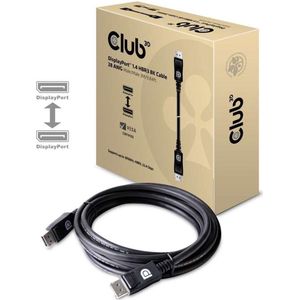 club3D DisplayPort aansluitkabel DisplayPort mannelijke stekker, DisplayPort mannelijke stekker 3.00m zilver CAC-1060 DisplayPort kabel