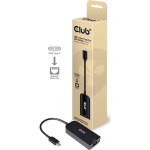 CLUB3D CAC-1520 kabeladapter/verloopstukje USB C Ethernet Zwart