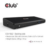 club3D USB-C Dockingstation - Triple 4K - Zwart