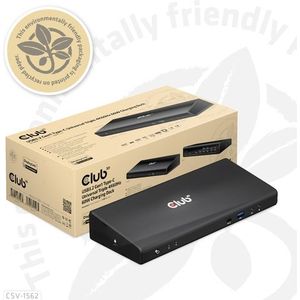 club3D USB-C Dockingstation - Triple 4K - Zwart