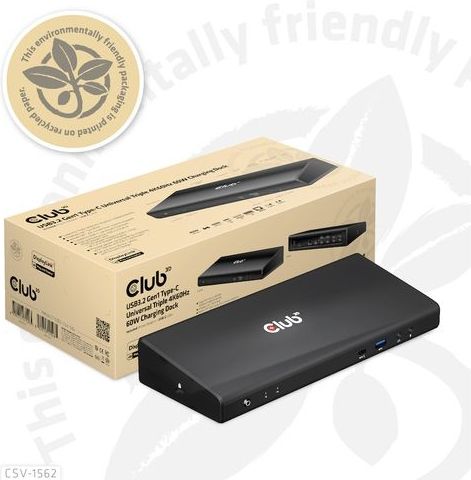 club3D USB-C Dockingstation - Triple 4K - Zwart