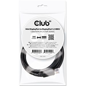 CLUB3D CAC-2113 kabeladapter/verloopstukje Mini Displayport VGA Zwart