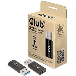 CLUB3D CAC-1525 tussenstuk voor kabels USB A USB TYPE C Zwart