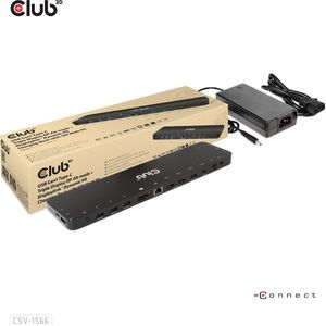 Club3D Universeel Dockingstation - 120W Power Adapter - USB-C - 2x HDMI - DP