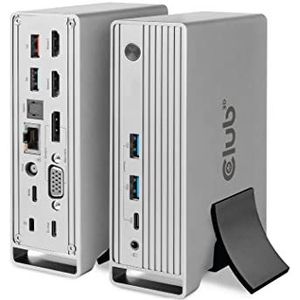 CLUB3D USB Gen2 Type-C Triple Display DP Alt mode Displaylink Dynamic PD Charging Dock met 120 Watt