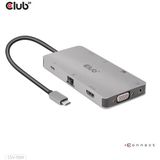 Club3D USB 3.1 Gen 1-Hub 9 Poorten - Netwerkaansluiting