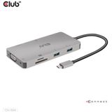 Club3D USB 3.1 Gen 1-Hub 9 Poorten - Netwerkaansluiting