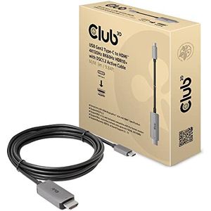 Club3D USB Gen2 Type-C auf HDMI™ 4K120Hz/8K60Hz HDR10, DSC1.2 Aktives Kabel St./St. 3m