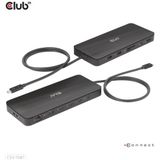 CLUB3D CSV-1581 laptop dock & poortreplicator Zwart
