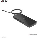CLUB3D CSV-1581 laptop dock & poortreplicator Zwart