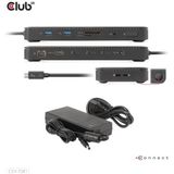 CLUB3D CSV-1581 laptop dock & poortreplicator Zwart