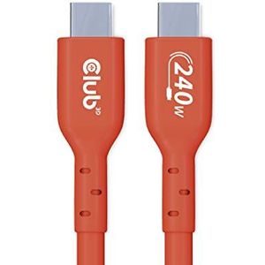 Club 3D CAC-1513 USB 2 Type-C bi-directionele USB-IF-kabel 480 Mb, PD 240 W (48 V/5 A) EPR St./St. 3 m