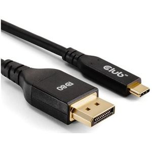 CLUB3D USB TYPE-C TO DISPLAYPORT DP80 BIDIRECTIONAL VESA CERTIFIED CABLE 1M/3.28 FT - Kabel - Digital/Daten USB-kabel