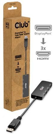 Club 3D - CSV-7330 - DisplayPort naar Triple HDMI Hub - 8K60Hz