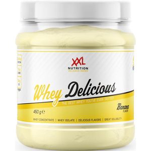 XXL Nutrition - Whey Delicious - 80% Eiwit - Banaan - Wei Eiwitpoeder met BCAA & Glutamine, Proteine Poeder, Eiwit shake, Whey Protein - Diverse Smaken - 2500 gram (83 shakes)