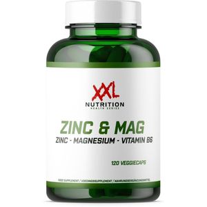 XXL Nutrition - Zinc & Mag - ZInk, Magnesium & Vitamine B6 Capsules - Voedingssupplement - 120 Veggiecaps