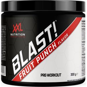 XXL Nutrition - Blast! Pre Workout - Citruline Malaat, Beta-Alanine, Taurine, Arganine AKG & Cafeïne - Pre Workout Energy Drink Supplement Krachttraining - Fruit Punch - 300 Gram