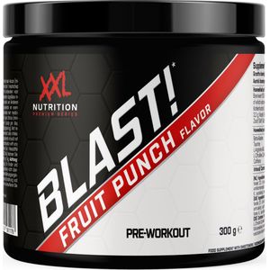 XXL Nutrition - Blast! Pre Workout - Citruline Malaat, Beta-Alanine, Taurine, Arganine AKG & Cafeďne - Pre Workout Energy Drink Supplement Krachttraining - Diverse Smaken - Fruit Punch - 300 Gram (30 doseringen)