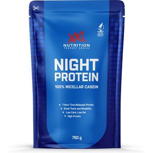 XXL Nutrition - Night Protein - 87% Eiwit - 100% Micellar Caseďne Eiwit - Eiwitpoeder Proteine Shake - Diverse Smaken - Chocolade Hazelnoot - 750 gram (19 shakes)