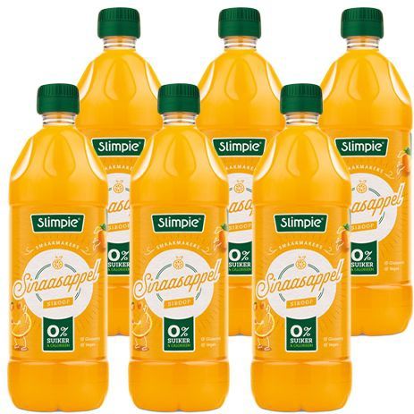Slimpie - Sinaasappel Siroop - 6x 650ml