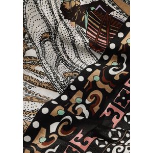 Summum Woman, Accessoires, Dames, Veelkleurig, ONE Size, Katoen, Dames Sjaals Scarf Triangle Print