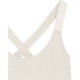 Summum Woman - Sleeveless Cross Strap Top - Beige - Regular Fit - Katoen