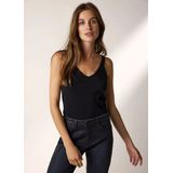 Summum - Nice - Spaghetti Top - Zwart - Katoenmix - 2-zijdig te Dragen