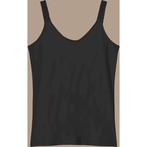 Summum - Nice - Spaghetti Top - Zwart - Katoenmix - 2-zijdig te Dragen