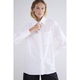 Summum - Blouse - Wit - Katoen - Lange Mouwen - Knoopsluiting