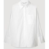 Summum - Blouse - Wit - Katoen - Lange Mouwen - Knoopsluiting