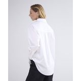 Summum - Blouse - Wit - Katoen - Lange Mouwen - Knoopsluiting