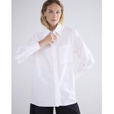Summum - Blouse - Wit - Katoen - Lange Mouwen - Knoopsluiting