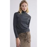 Coltruitje - Midnight Blue - Lurex Ribstof - Lange Mouwen - Rechte Snit