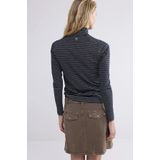 Coltruitje - Midnight Blue - Lurex Ribstof - Lange Mouwen - Rechte Snit