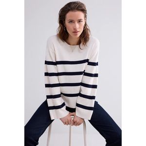 7s5860-7980 Striped sweater soft viscose