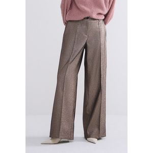 Broek - Camel Brown - Viscose Polyester Mtf Elastaan - Wijde Pijpen