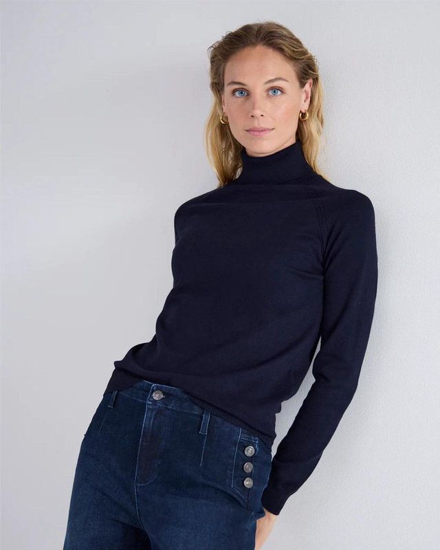 Summum Woman - Coltrui - Blauw - Effen - Turtle Neck