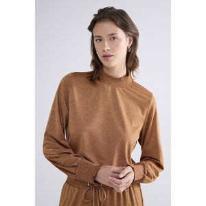 Summum 3s5009-30644 smocked top fine lurex jersey