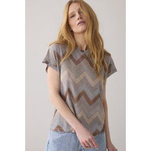 Summum Woman, Dames, Tops, Beige, Maat: 2XL