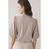 Summum Woman - Lurex Jersey Top - Brons - Lurex Jersey - Korte Mouwen
