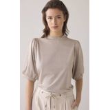 Summum Woman - Lurex Jersey Top - Brons - Lurex Jersey - Korte Mouwen