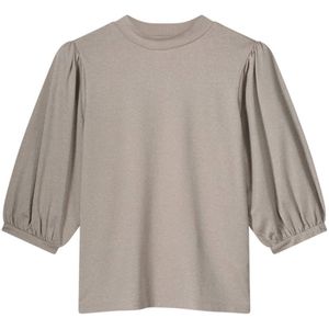 Summum Woman - Korte Mouw Top - Grijs - Lurex Jersey