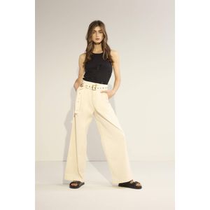 Summum - Regular Waist - Casual Broek - Ivoor - Katoen met Elastaan