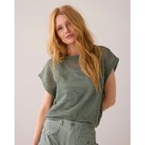 Summum - 3s5142-30706 T-shirt - Oversized - Gauze - Blauw