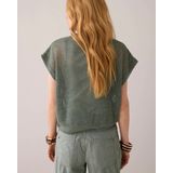 Summum - 3s5142-30706 T-shirt - Oversized - Gauze - Blauw