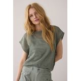 Summum - 3s5142-30706 T-shirt - Oversized - Gauze - Blauw