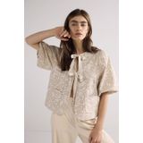 Summum Woman - Blouse - Beige - Laser Cut Dots