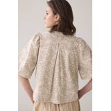Summum Woman - Blouse - Beige - Laser Cut Dots