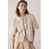 Summum Woman - Blouse - Beige - Laser Cut Dots