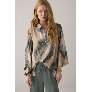 Blouse - Multicolour - 100% Viscose - Tie-Dye Print